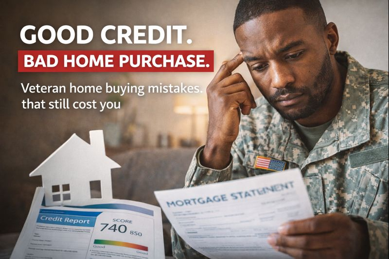 👉Veteran Home Buying Mistakes: Why Good Credit Still Costs Veterans More